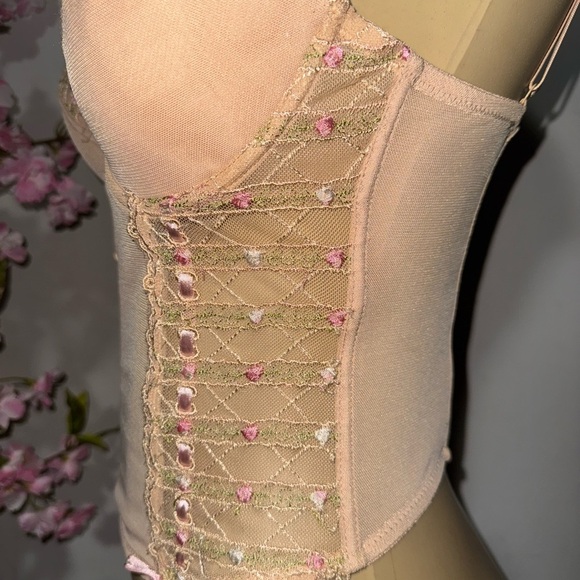 Rampage coquette tan & pink corset top 34C - Picture 4 of 11